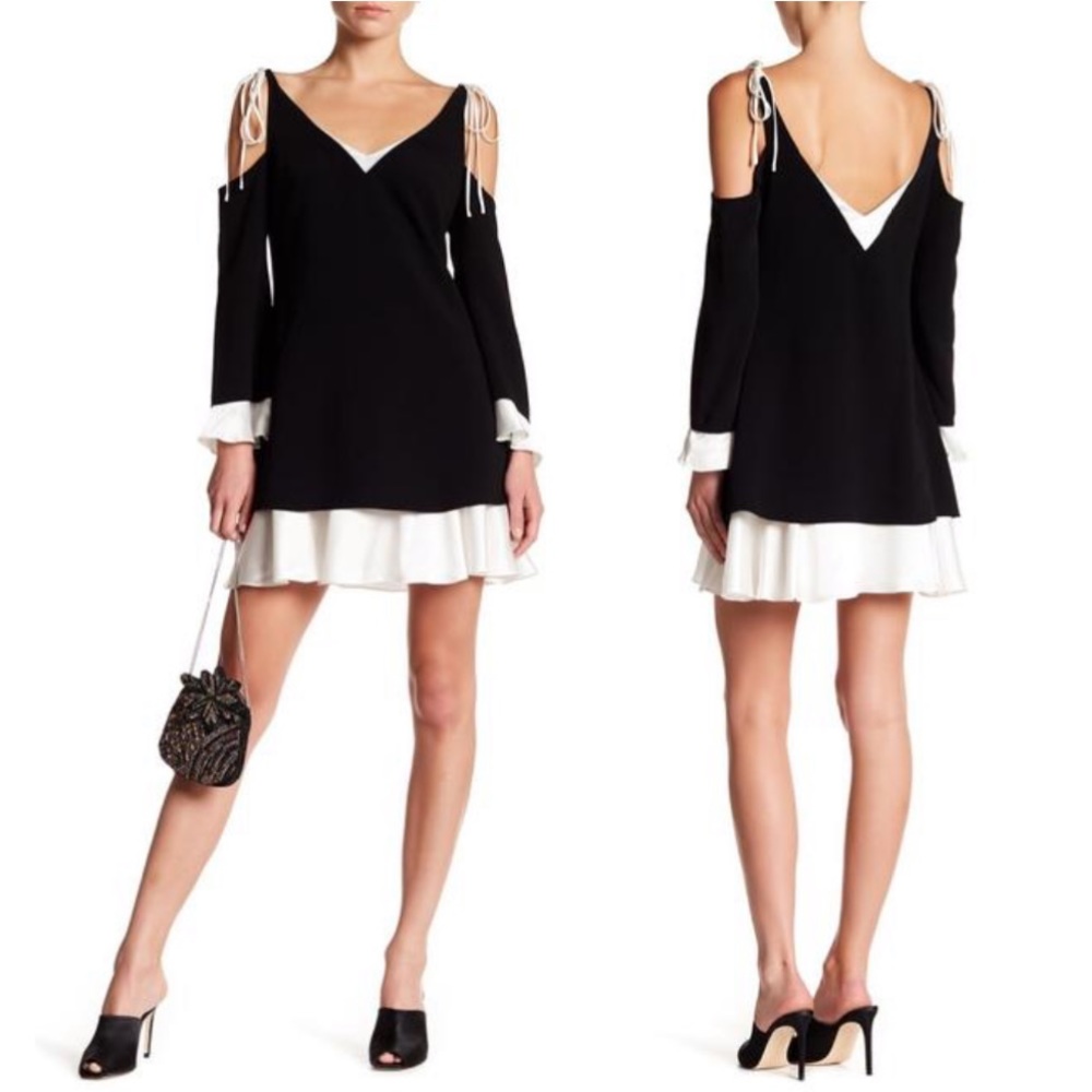 NEW Cinq A Sept Aras Cold-Shoulder Dress